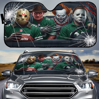 NYJ x NFL Horror Car Sunshade For Fan DDT CTND