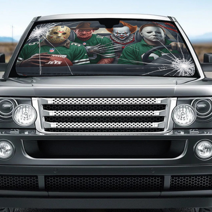 NYJ x NFL Horror Car Sunshade For Fan DDT CTND