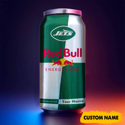 NYJ x NFL Mix RedB Drink Can Tumbler Custom Any Name DATND TANTD