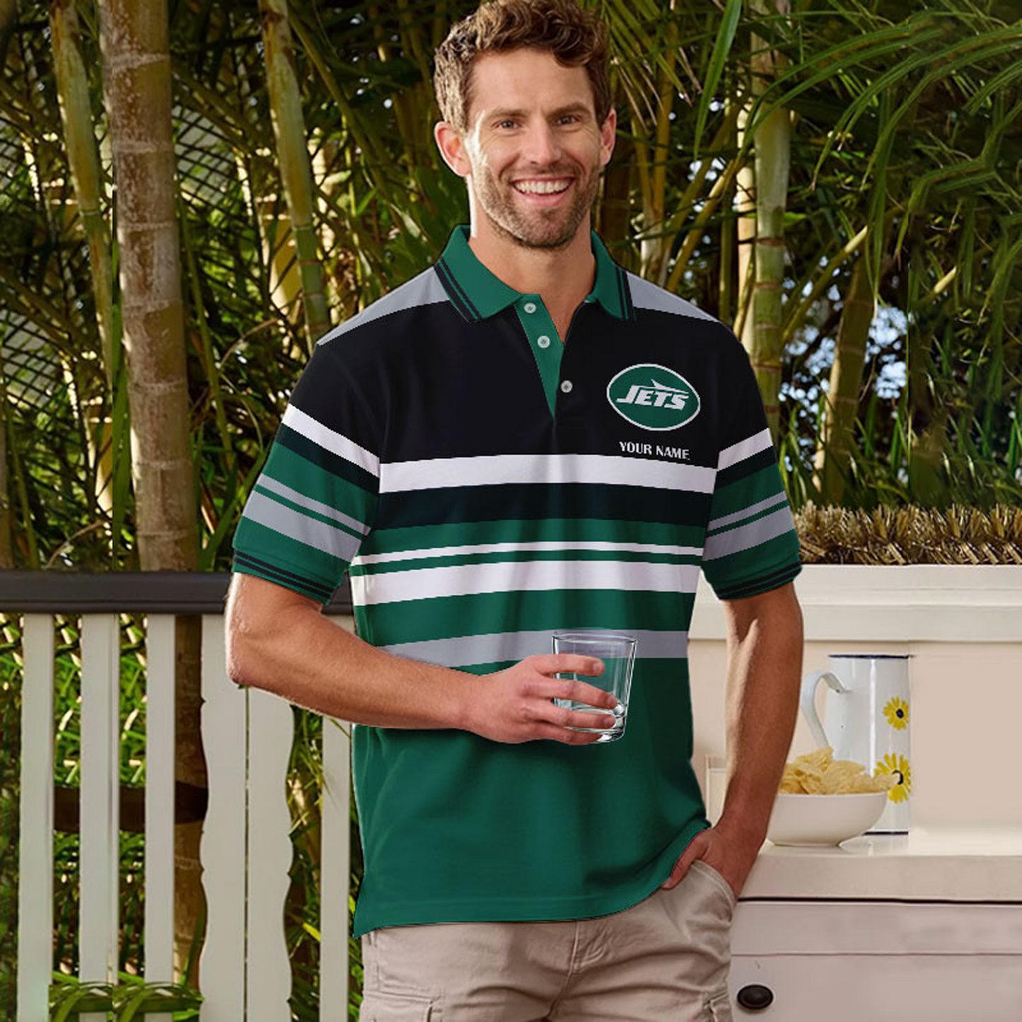 NYJ x NFL New Style Men Short Sleeves Polo Shirt DatND DVT