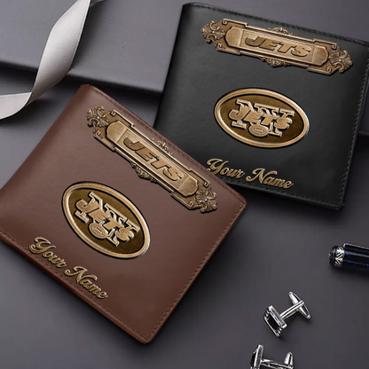 NYJ x NFL Premium Leather Wallet DatND DVT