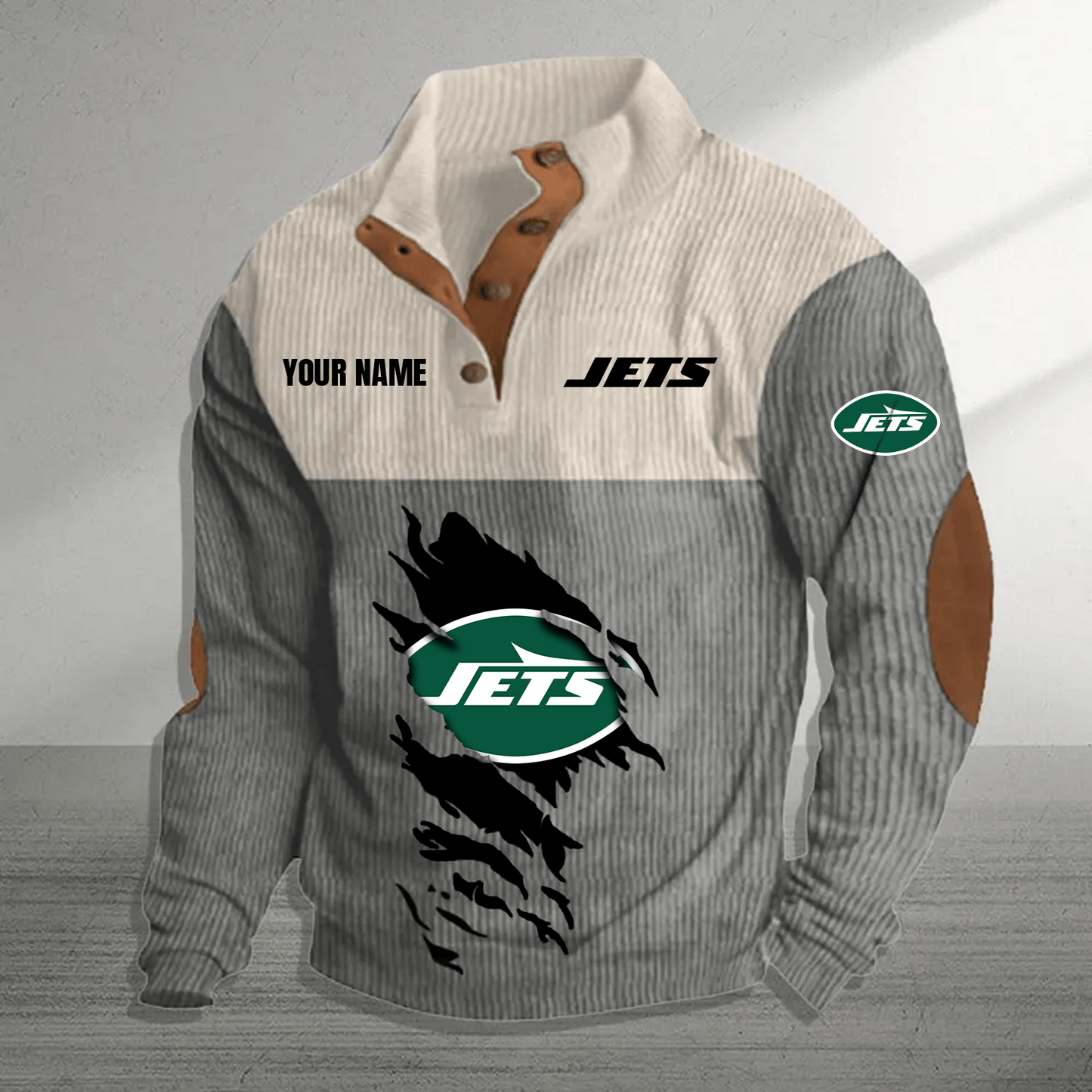 NYJ x NFL Premium Personalized Game-Day Pullover DATND TANTD