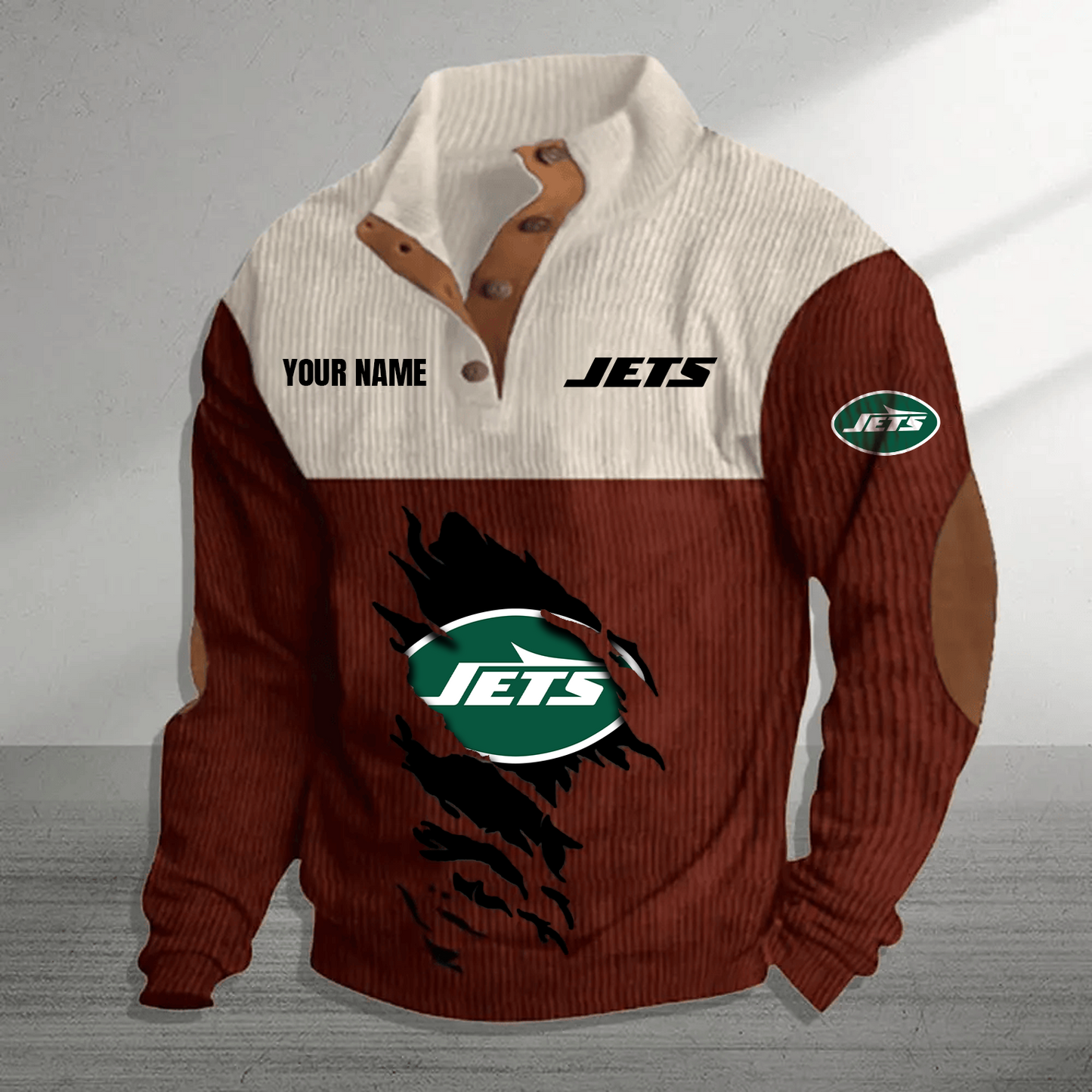 NYJ x NFL Premium Personalized Game-Day Pullover DATND TANTD