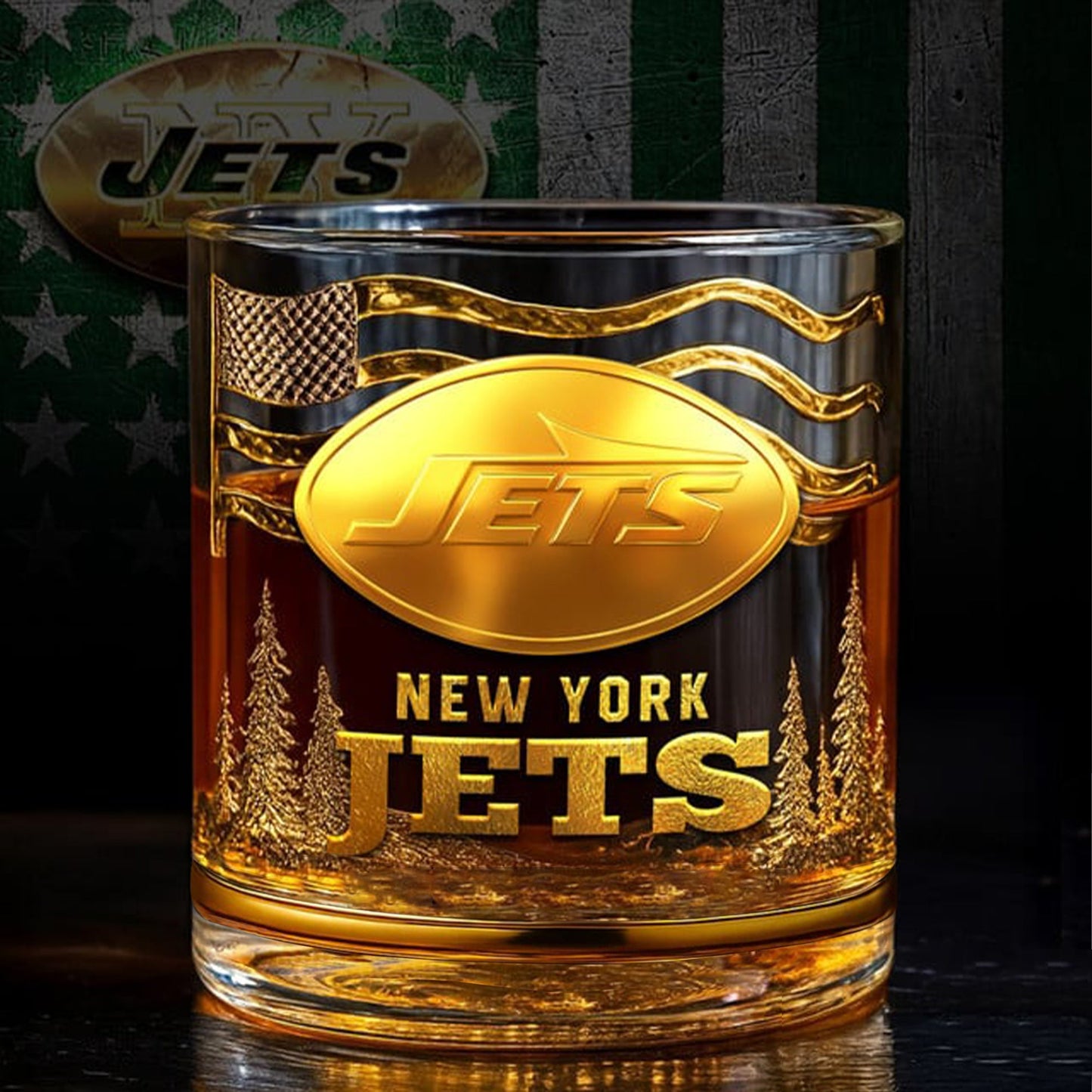 NYJ x NFL PRENIUM WHISKEY GLASS NDT NHM V2