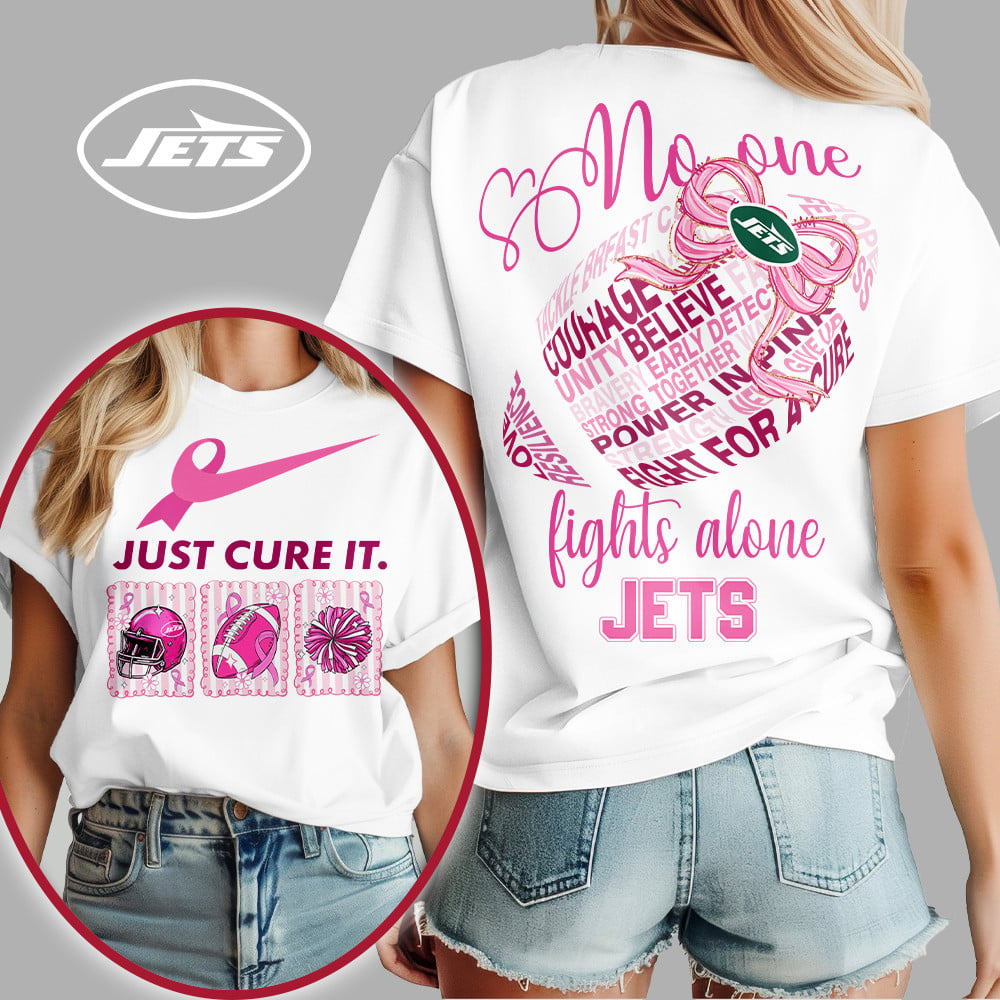 NYJ x Premium NFL Breast Cancer Awareness T-Shirt DDT HLP
