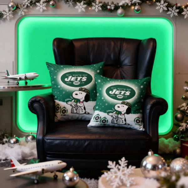 NYJ x SNP Premium Christmas Fleece Blanket & Throw Pillow V1 NAK NHT