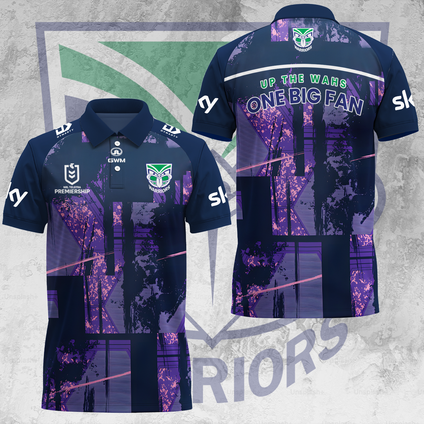 One NZ Warriors NRL 2025 Limited Edition Polo Shirt TM V3