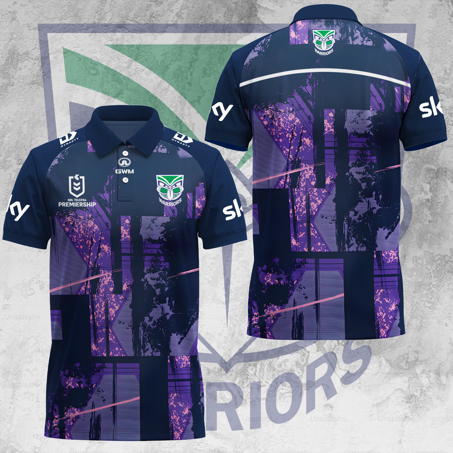 One NZ Warriors NRL 2025 Limited Edition Polo Shirt TM V5