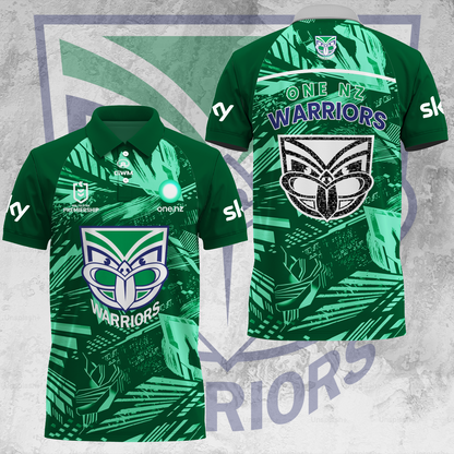 One NZ Warriors NRL 2025 Up The Wahs Limited Edition Polo Shirt TM V13