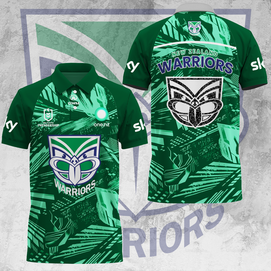One NZ Warriors NRL 2025 Up The Wahs Limited Edition Polo Shirt TM V14