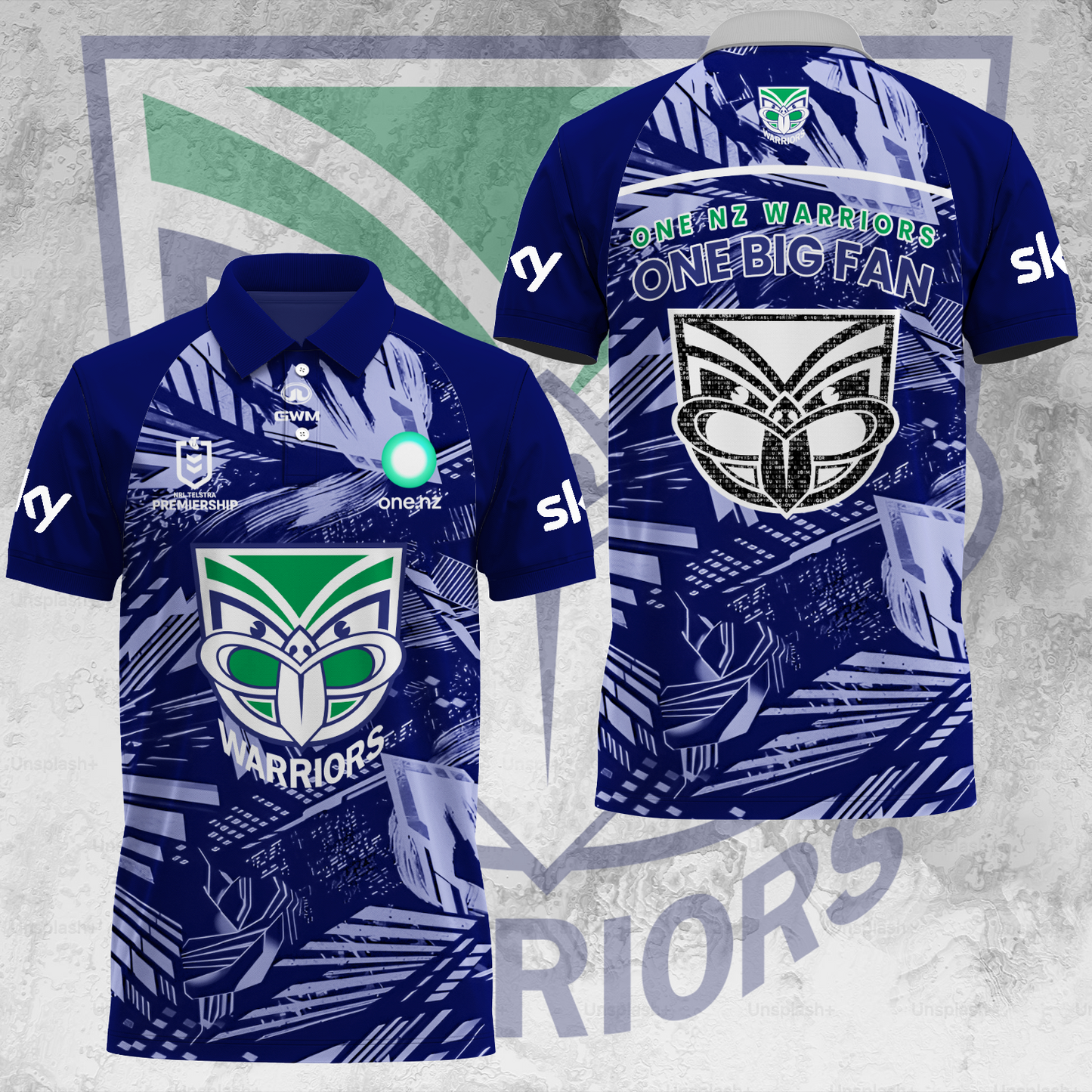 One NZ Warriors NRL 2025 Up The Wahs Limited Edition Polo Shirt TM V2