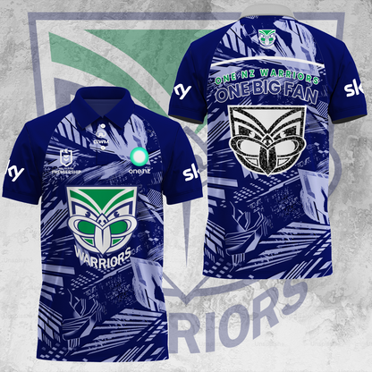 One NZ Warriors NRL 2025 Up The Wahs Limited Edition Polo Shirt TM V2