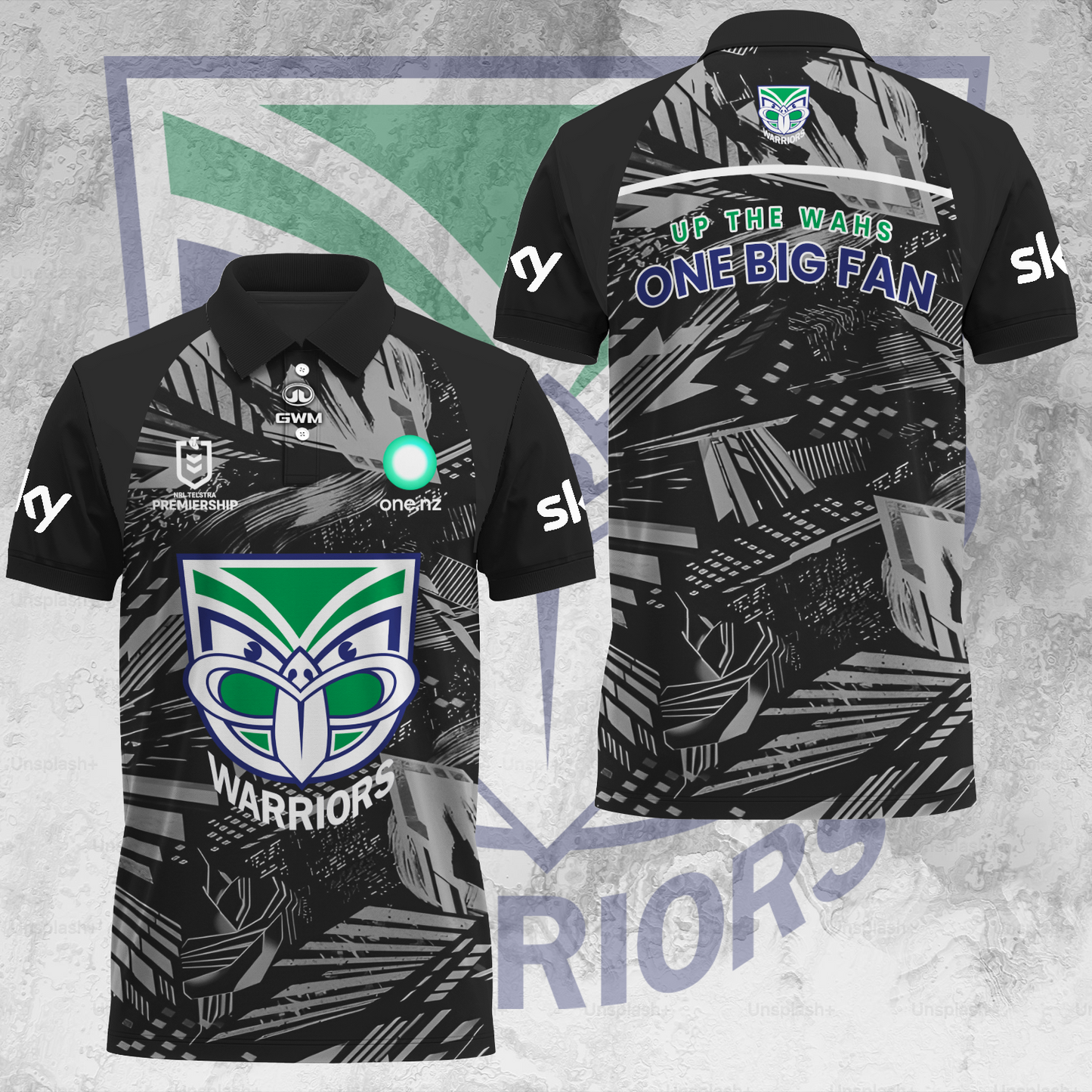 One NZ Warriors NRL 2025 Up The Wahs Limited Edition Polo Shirt TM V7