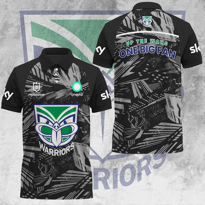 One NZ Warriors NRL 2025 Up The Wahs Limited Edition Polo Shirt TM V7