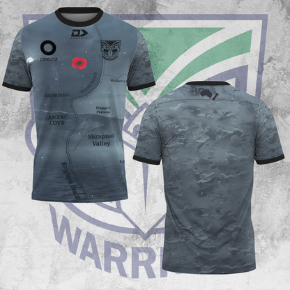 One NZ Warriors NRL 2025 Up The Wahs One Big Fan Limited Edition Polo Shirt TM V11