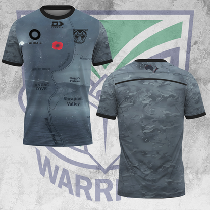 One NZ Warriors NRL 2025 Up The Wahs One Big Fan Limited Edition Polo Shirt TM V14