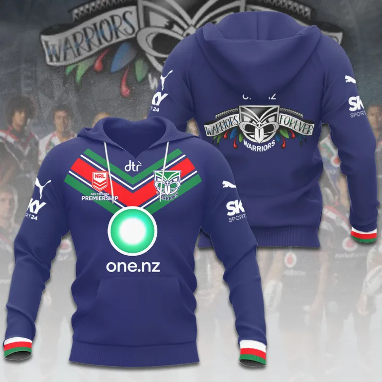 One NZ Warriors NRL Up The Wahs Limited Edittion Hoodie TM V7