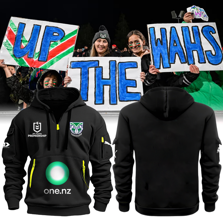 One NZ Warriors NRL Up The Wahs Limited Edittion Zipper Hoodie TM V2