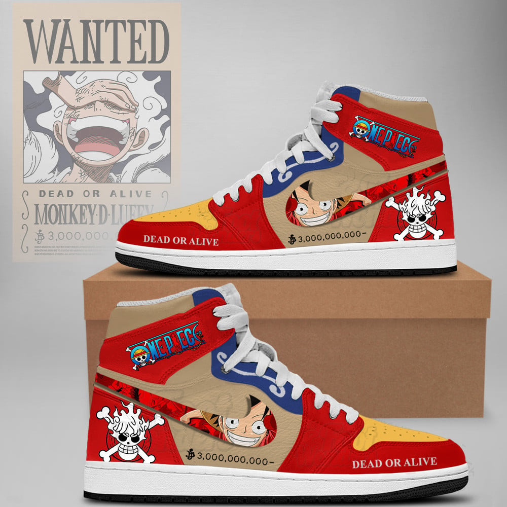 One Piece Wanted Luffy Red J1 shoes