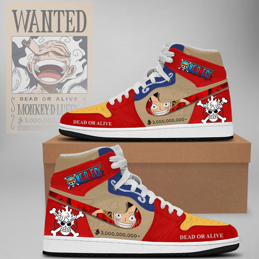 One Piece Wanted Luffy Red J1 shoes