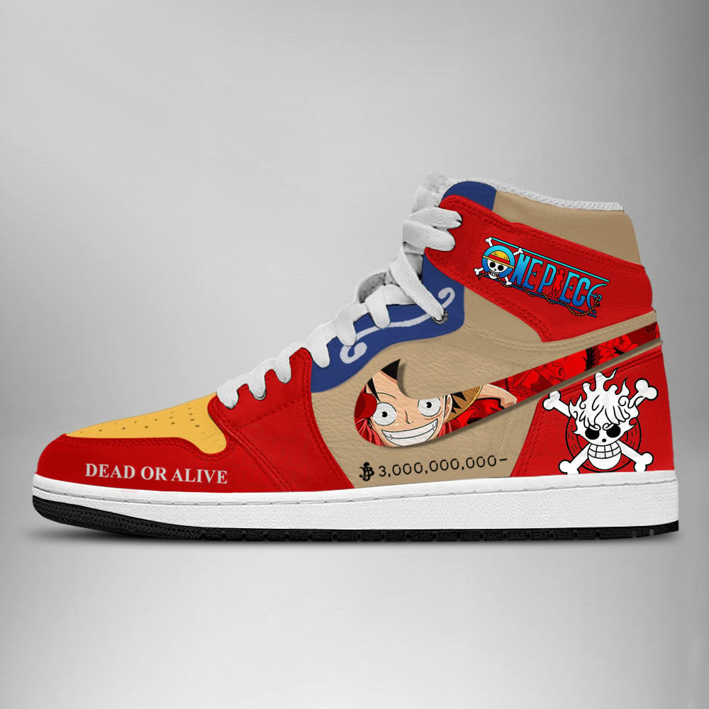 One Piece Wanted Luffy Red J1 shoes