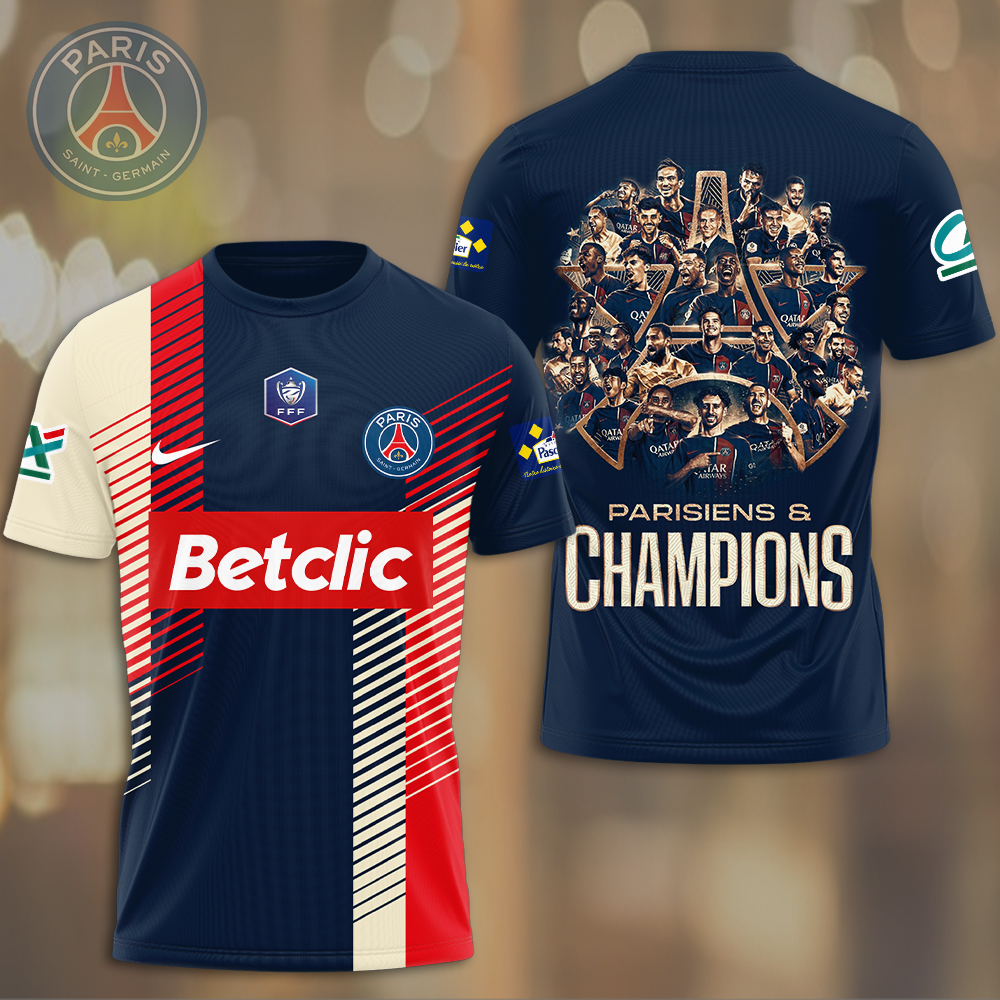 Paris Saint-Germain F.C UEFA Champions League Final T-Shirt TM NTA V4