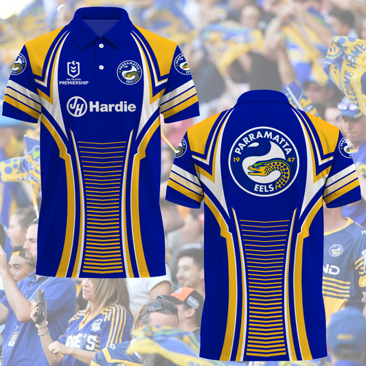 Parramatta Eels NRL 2025 Polo Shirt TM NTA V1