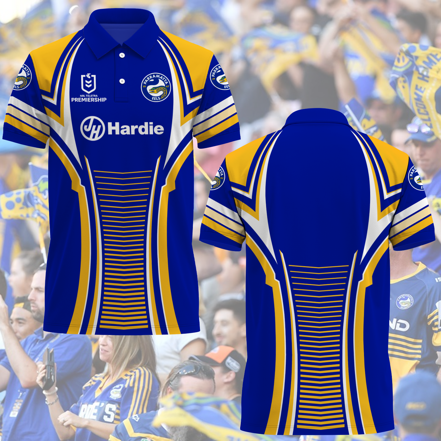 Parramatta Eels NRL 2025 Polo Shirt TM NTA V2