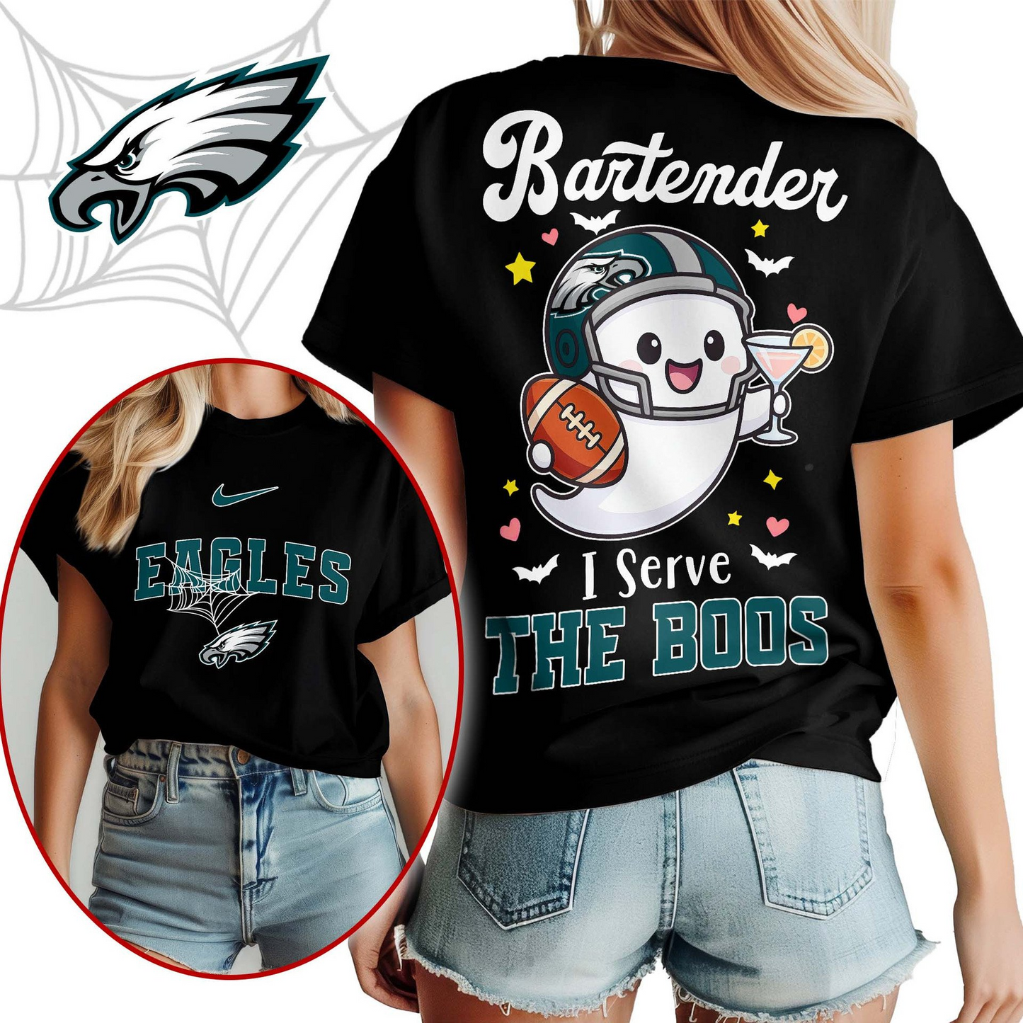 PE Premium NFL Bartender Halloween Fan Women Shirt DDT CTND