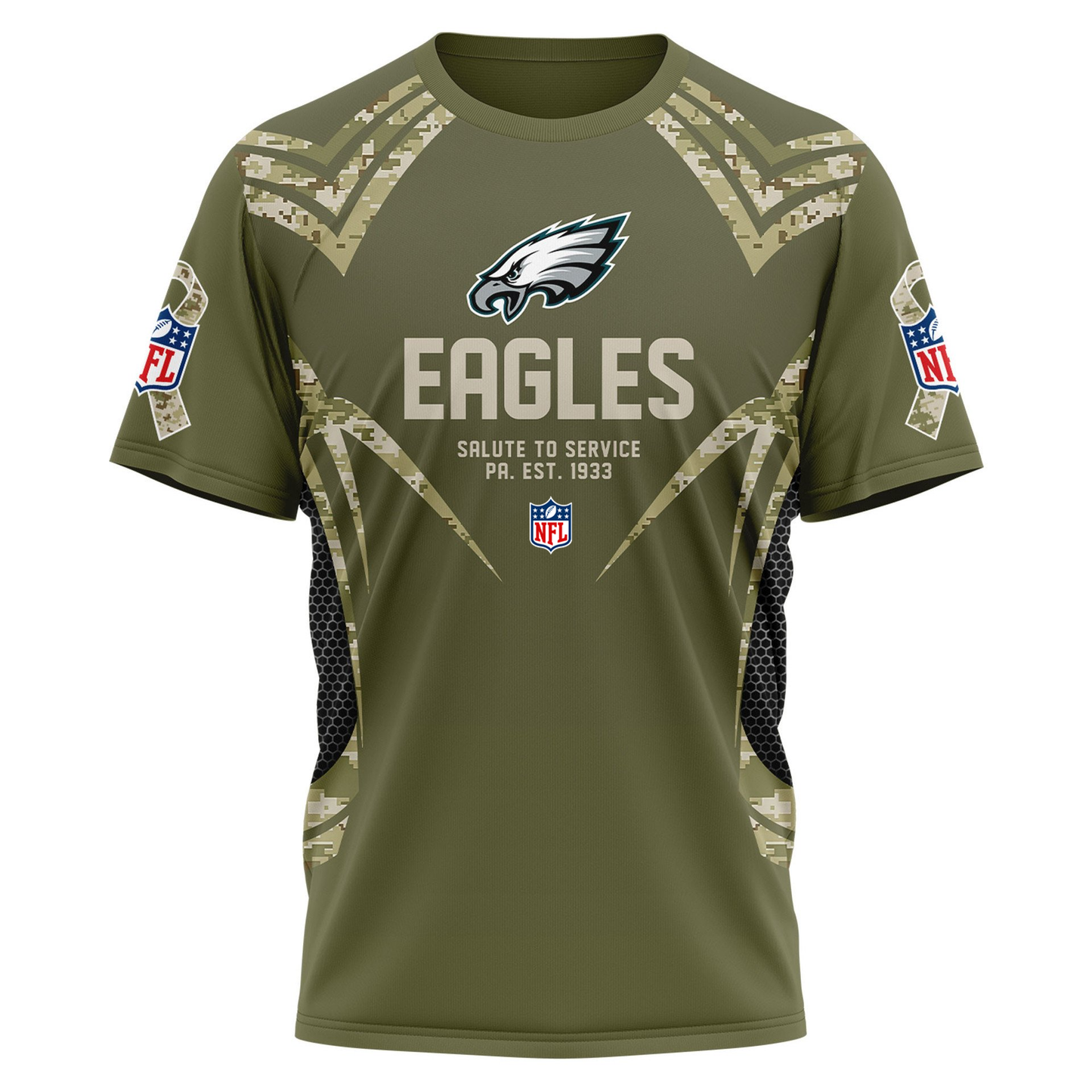 PE Premium NFL Salute to Service Camo 3D Shirt DDT CTND