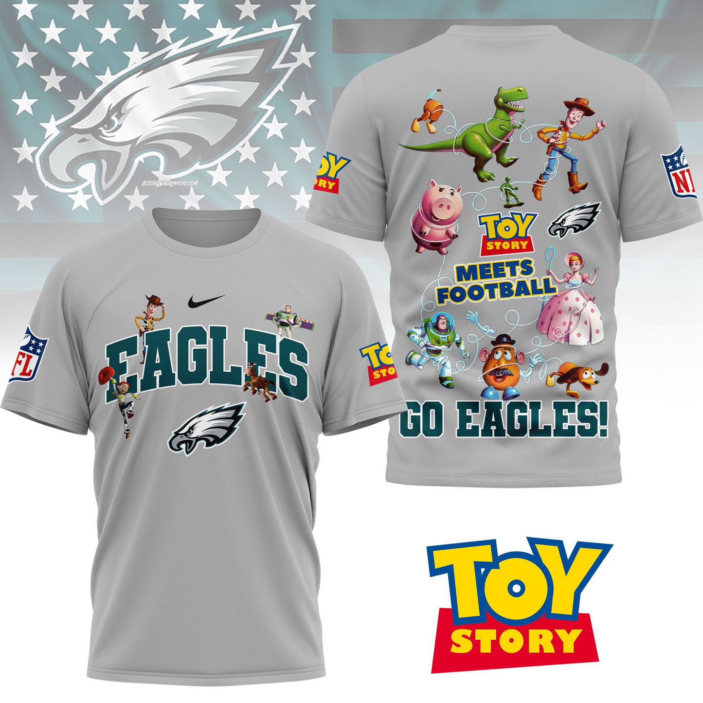 PE Premium NFL Toy Story Fan 3D Shirt DDT CTND