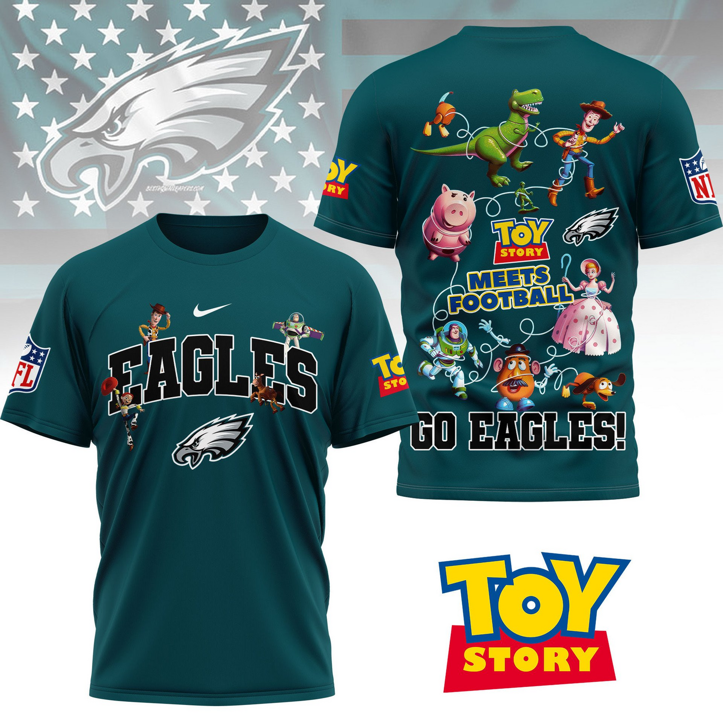 PE Premium NFL Toy Story Fan 3D Shirt DDT CTND