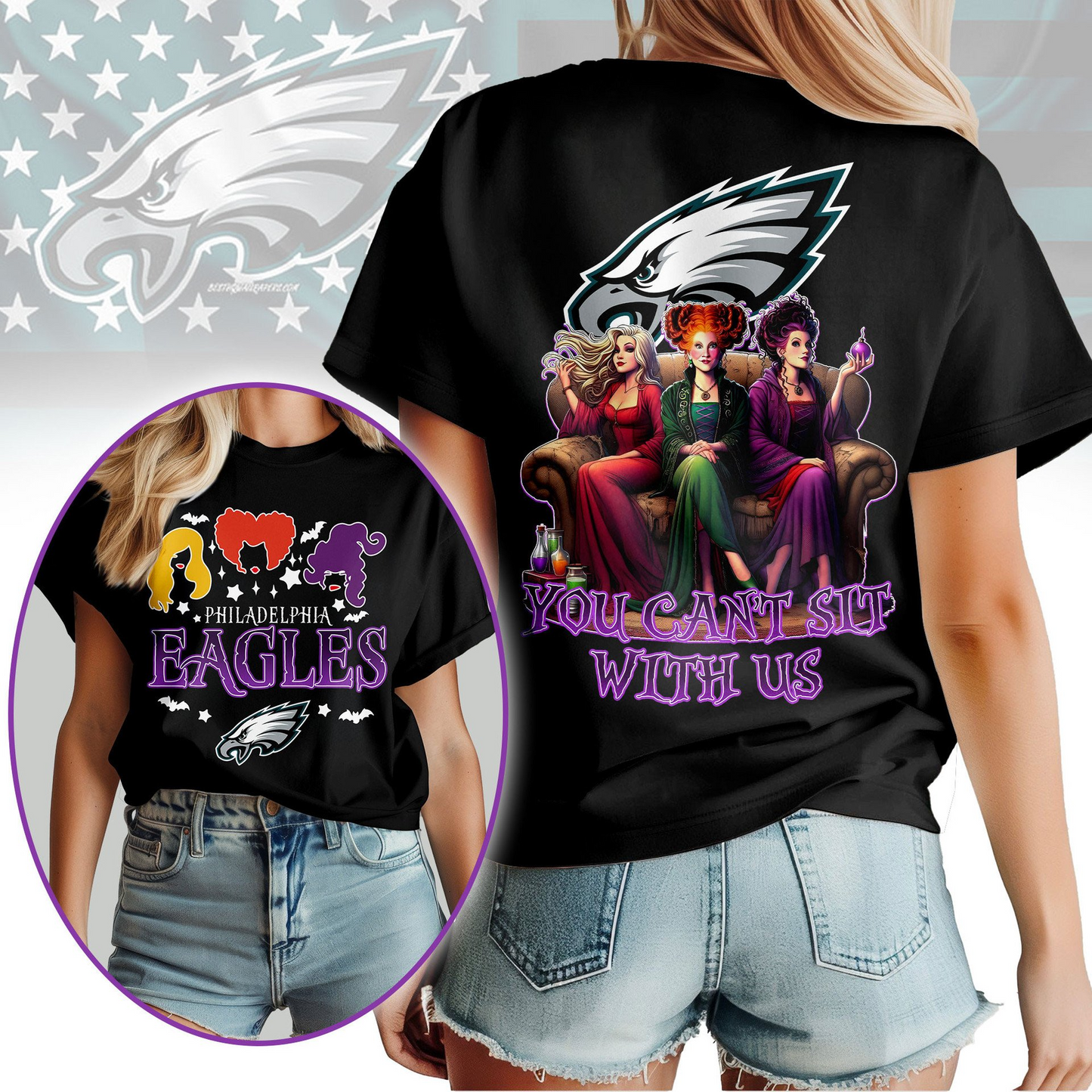 PE Premium NFL You Can't Sit With Us 3D T-shirt DDT NTL