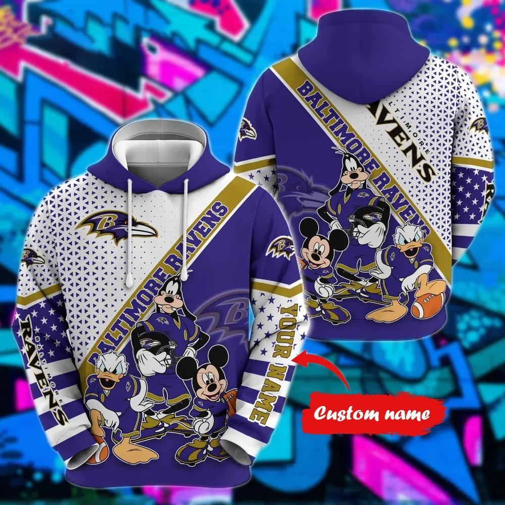 Personalized BR x NFL Character Cartoon Movie Unisex Hoodie DDT CTND