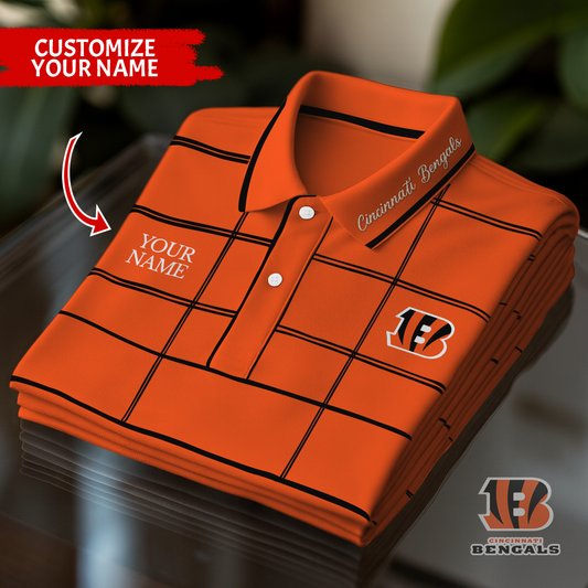 Personalized CIN Premium NFL Polo Shirt DDT NTL