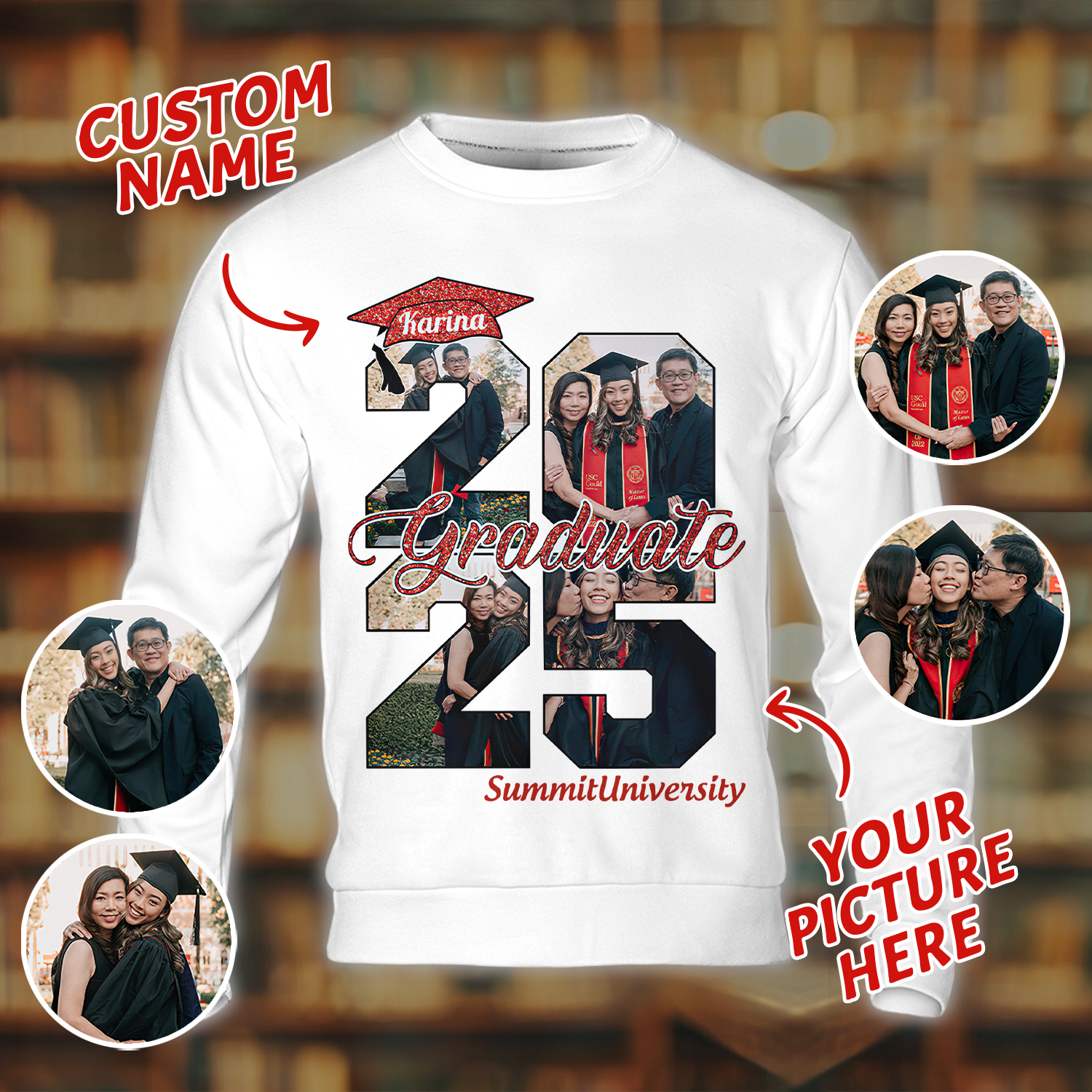 Personalized Graduation Shirts Proud Family Graduate 2025 Graduate Picture and Photo Class Of 2025 Senior Family Shirt