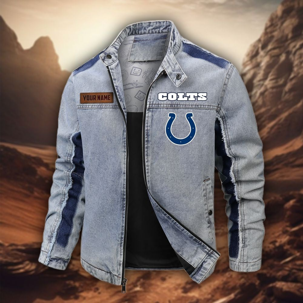 Personalized IC Premium NFL Street Scar Denim Jacket DDT CTND