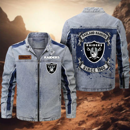 Personalized LVR Premium NFL Street Scar Denim Jacket DDT CTND