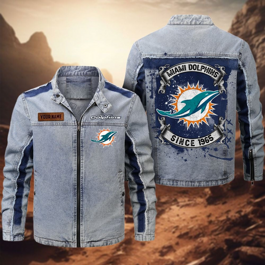 Personalized MD Premium NFL Street Scar Denim Jacket DDT CTND