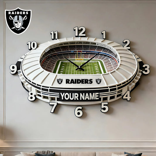 Personalized NFL LV Stadium Theme Clock V1 NAK NHM