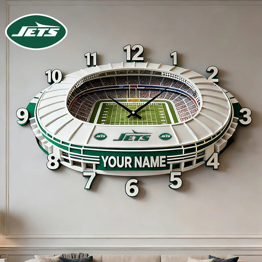 Personalized NFL NYJ Stadium Theme Clock V1 NAK NHM