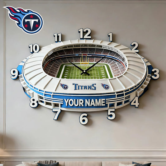 Personalized NFL TEN Stadium Theme Clock V1 NAK NHM