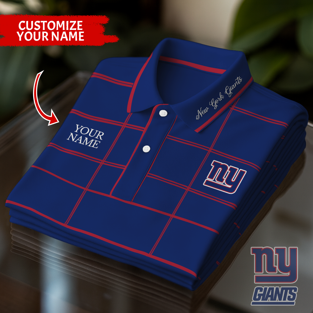 Personalized NYG Premium NFL Polo Shirt DDT NTL