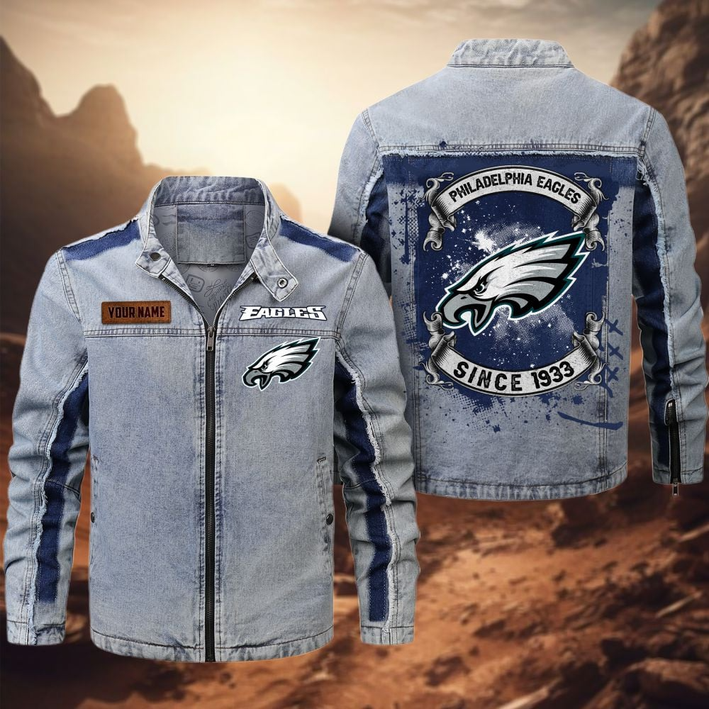 Personalized PE Premium NFL Street Scar Denim Jacket DDT CTND