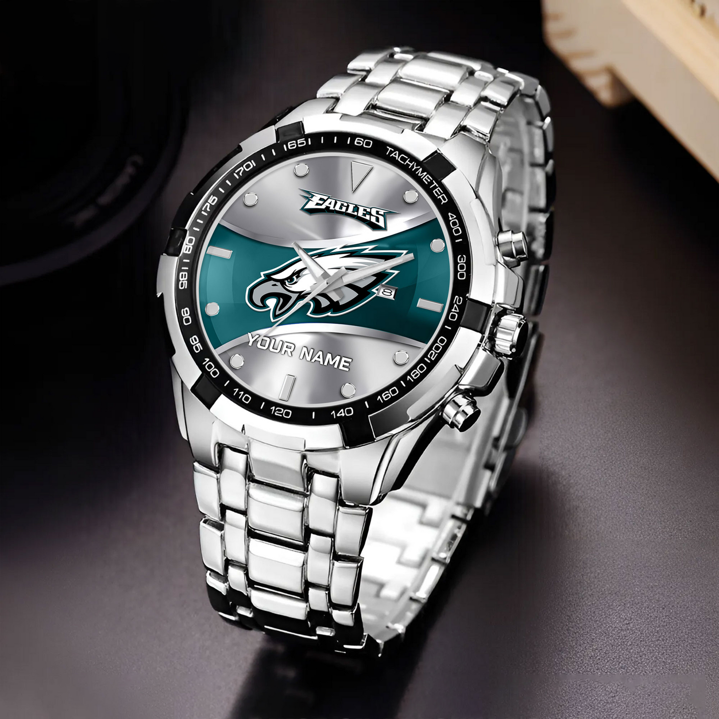 PHI x NFL Alloy Men Quartz Watch - Custom Name DATND TANTD