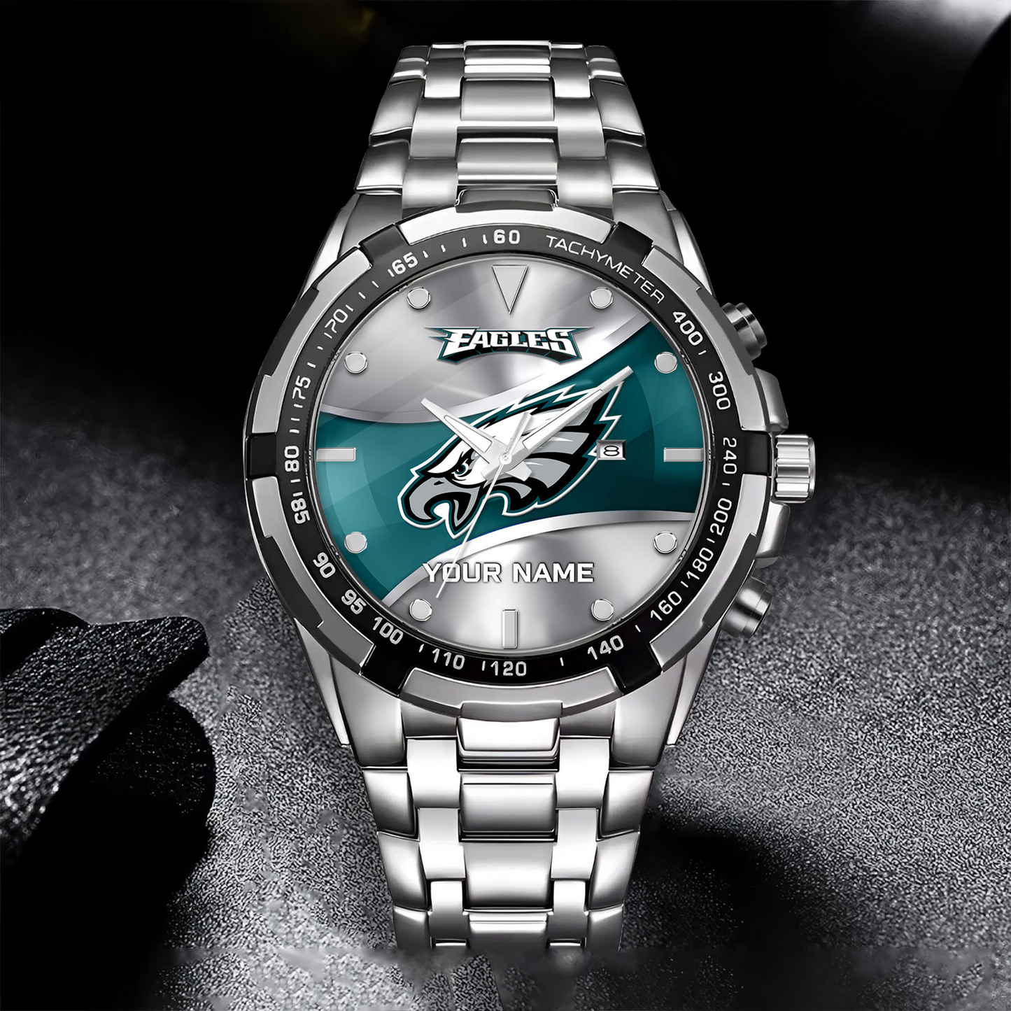 PHI x NFL Alloy Men Quartz Watch - Custom Name DATND TANTD