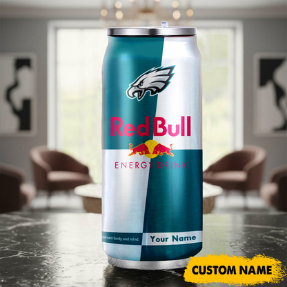 PHI x NFL Mix RedB Drink Can Tumbler Custom Any Name DATND TANTD