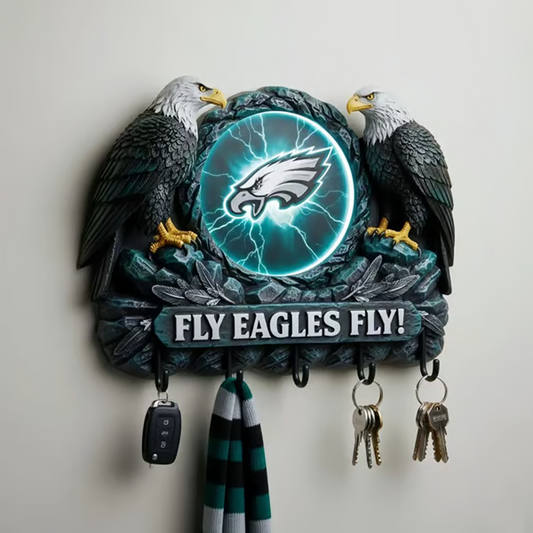 PHI X NFL Originality Verification Football Team Wall Key Holder NAK THUONGNH