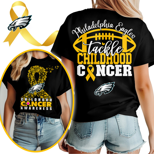 PHI X NFL Premium Childhood Cancer Awareness Month 3D Shirt DatND ThuongNH