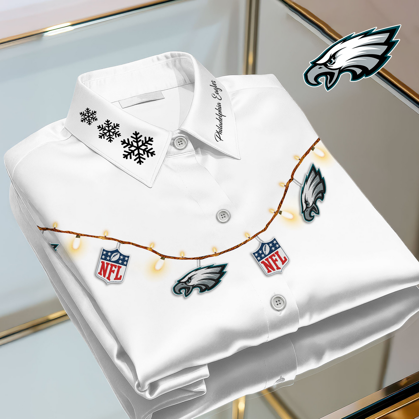 PHI X Premium NFL Christmas Long Sleeve Casual Shirt V1 NAK NHT